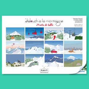 Notebook 24 disposable placemats - Mountain Collection