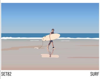 Soft vinyl placemat - Didouch's Sea Collection - Surf