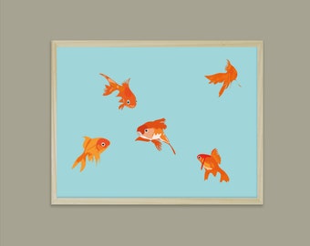 goldfish or "human relations" by didouch - Fish collection - Poster