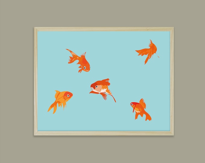 goldfish or "human relations" by didouch - Fish collection - Poster