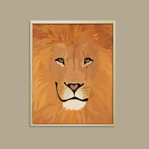 King Didouch & Animals Poster: Löwe / zwei Formate