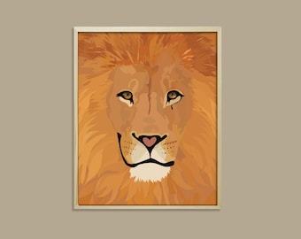 King Didouch & the Animals poster: lion / two formats