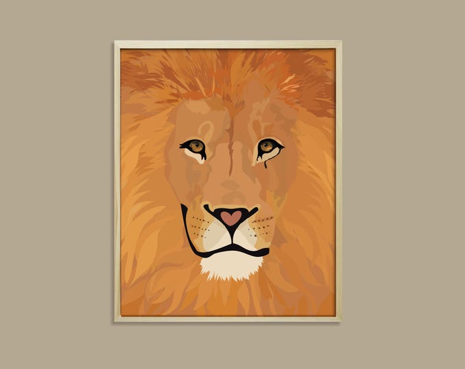 King Didouch & the Animals poster: lion / two formats