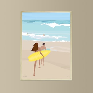 Cartel combinado en la playa de Didouch 3 formatos
