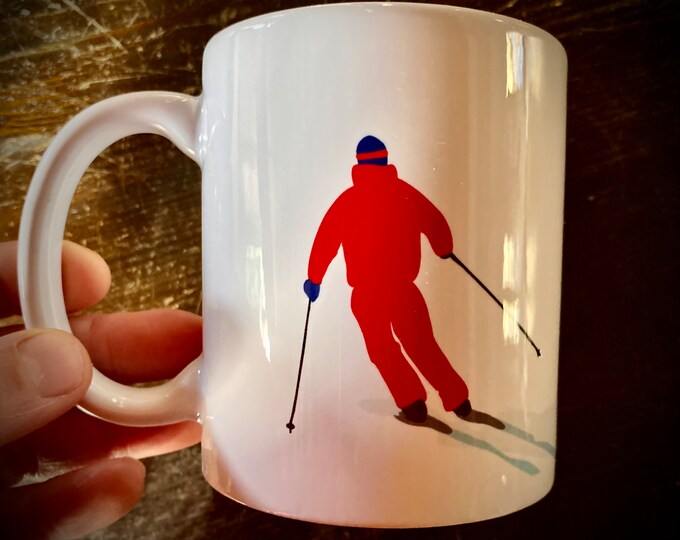 Mug skier at the mountain of Didouch