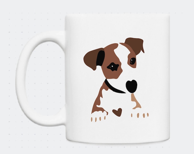 Jack Russel dog mug illustrated by didouch