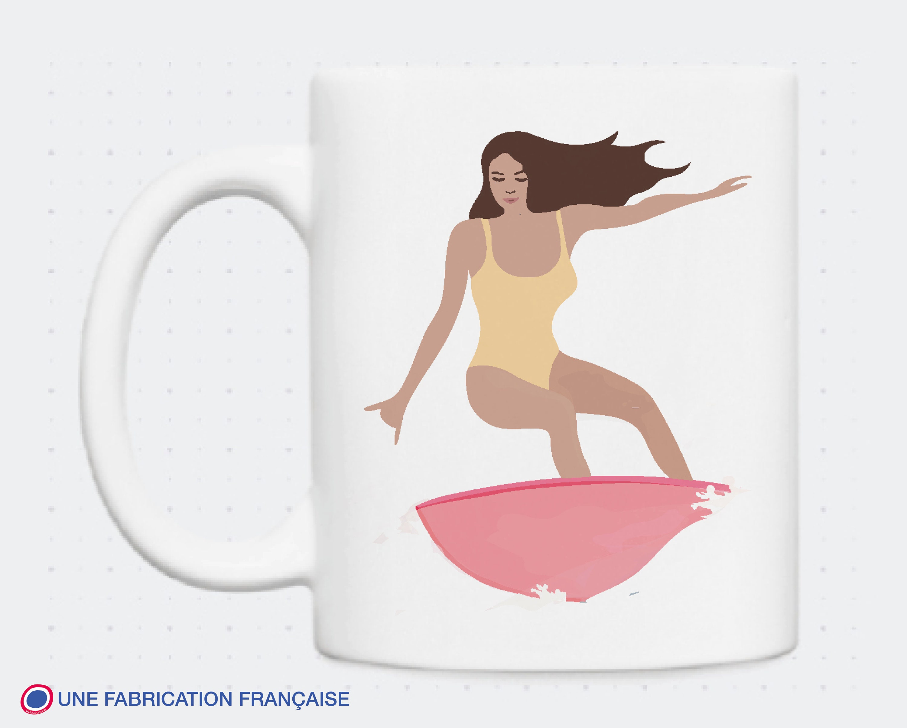 Mug Surfeuses Recto Verso Illustration Didouch