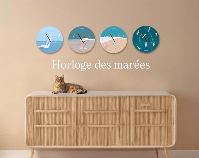 Horloge des marées – 4 modèles illustrés par didouch