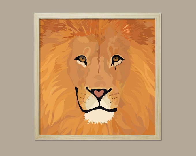 King didouch & animals poster: lion / two formats