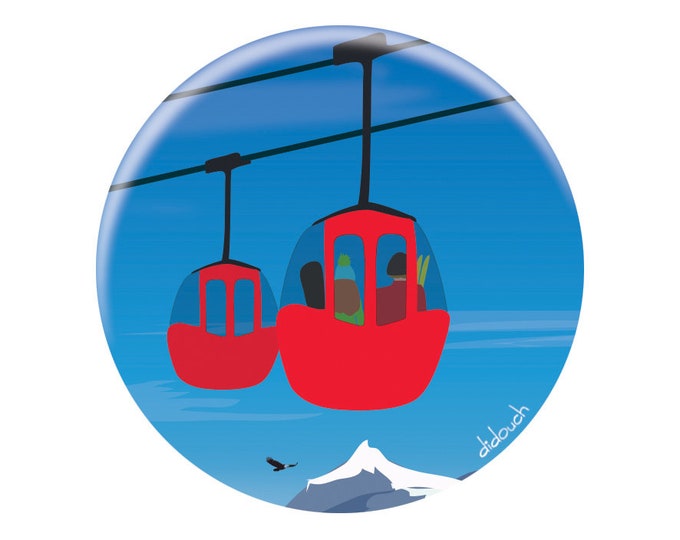 Bottle opener & Magnet didouch: gondolas, the eggs of the mountain