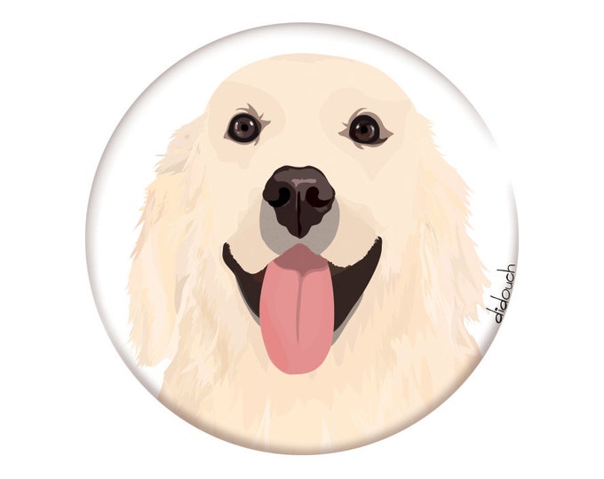 Bottle opener & Magnet didouch: Golden retriever dog