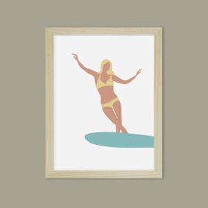 tabla larga - didouch at the sea - surfista en 3 formatos