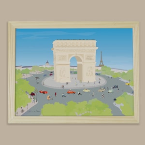 AFFICHE on paper for decoration place of the star in Paris of didouch