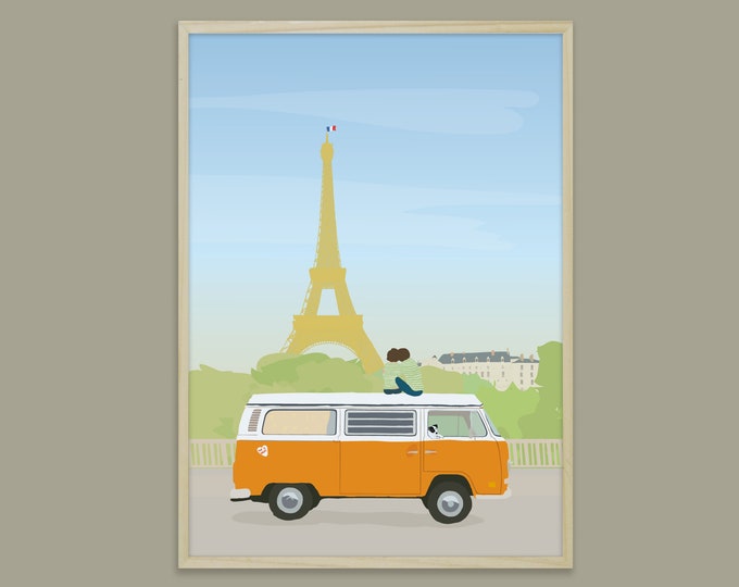 Poster lovers in Paris by didouch in 3 formats