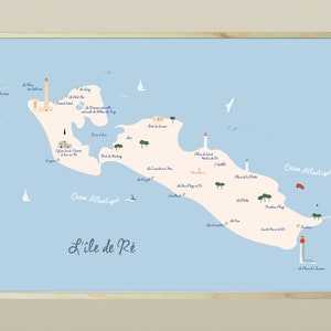 Carte de l'île de Ré par didouch Affiche