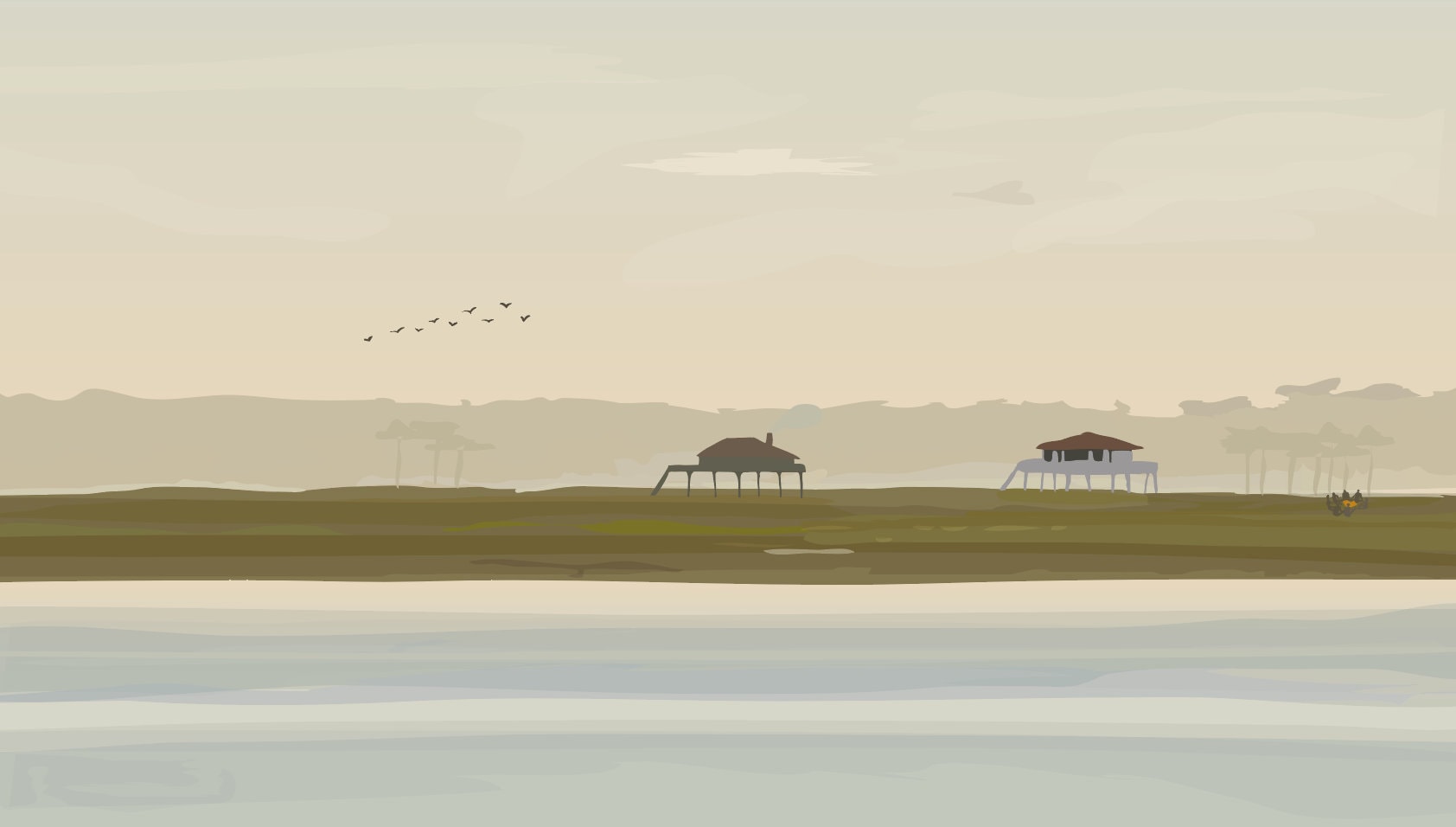 Tableau Dibond Série Limitée L'île Aux Oiseaux de Didouch