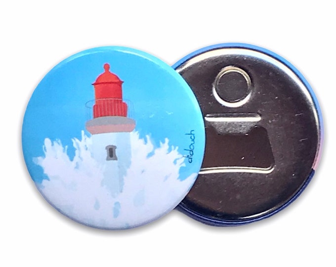 Red headlight bottle opener & magnet didouch