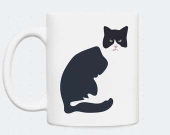 Mug chat content pas content illustré par didouch