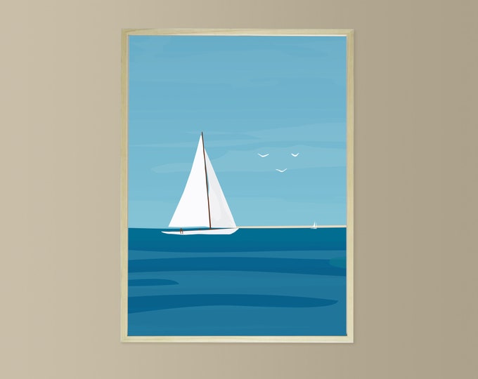 didouch's sailing boat - 2 poster sizes