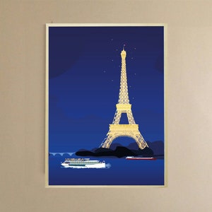 Paris by night poster by didouch - Paris Collection