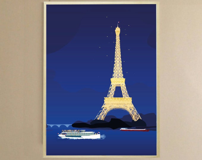 Paris by night poster by didouch - Paris Collection