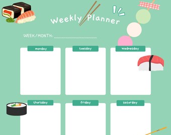 The Sushi Weekly Planner