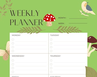 The Mushroom Weekly Planner