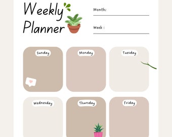 The Plant Lovers Weekly Planner