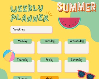 The Summer Weekly Planner