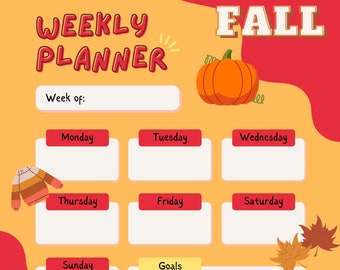 The Fall Weekly Planner