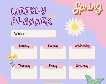 The Spring Weekly Planner