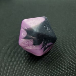 Squishy Oversized D20 (Purple Galaxy)