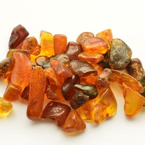 Natural Baltic Amber Stones, Style Polished Beads, 22 Grams Genuine Polished Stones, Amber Nuggets A-015