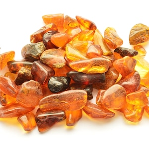 Natural Baltic Amber Stones, Style Polished Beads, 34 Grams Genuine Polished Stones, Amber Nuggets A-031