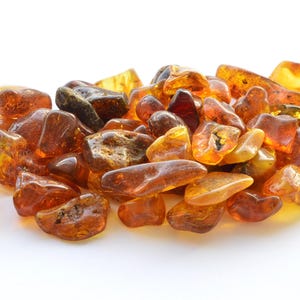Natural Baltic Amber Stones, Style Polished Beads, 31 Grams Genuine Polished Stones, Amber Nuggets A-013