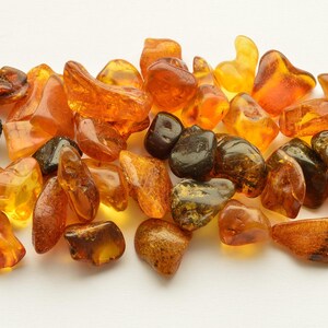 Natural Baltic Amber Stones, Style Polished Beads, 23 Grams Genuine Polished Stones, Amber Nuggets A-002