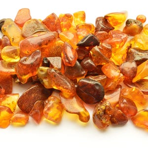 Natural Baltic Amber Stones, Style Polished Beads, 44 Grams Genuine Polished Stones, Amber Nuggets A-029