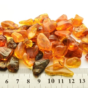 Natural Baltic Amber Stones, Style Polished Beads, 35 Grams Genuine Polished Stones, Amber Nuggets A-012