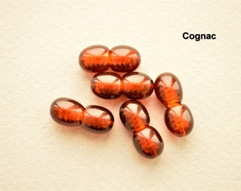 Plastic Screw Clasp For Baltic amber Jewelry, Beaded Jewelry Supplies Polished. Cognac