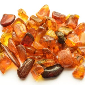 Natural Baltic Amber Stones, Style Polished Beads, 30 Grams Genuine Polished Stones, Amber Nuggets A-026