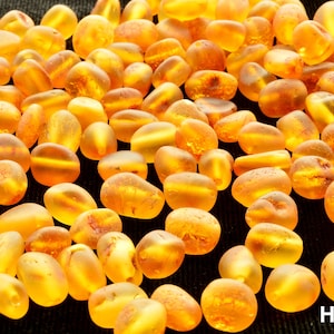 RAW Baltic Amber Beads Oblong Style Unpolished Stone Gemstone, 5-8 mm size, Natural Genuine Stones Honey beads