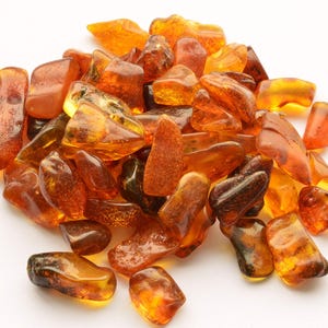 Natural Baltic Amber Stones, Style Polished Beads, 38 Grams Genuine Polished Stones, Amber Nuggets A-019