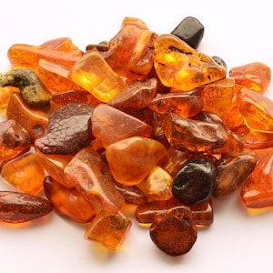 Natural Baltic Amber Stones, Style Polished Beads, 38 Grams Genuine Polished Stones, Amber Nuggets A-016