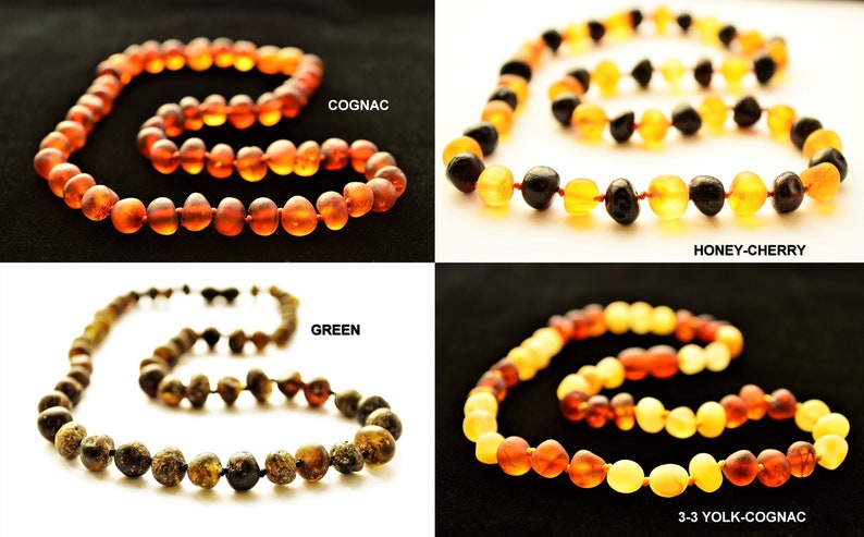 amber teething necklace in store