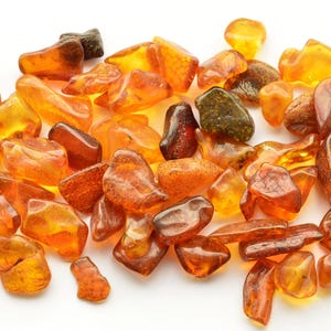 Natural Baltic Amber Stones, Style Polished Beads, 34 Grams Genuine Polished Stones, Amber Nuggets A-034