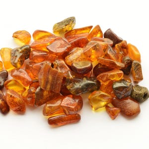 Natural Baltic Amber Stones, Style Polished Beads, 33 Grams Genuine Polished Stones, Amber Nuggets A-014