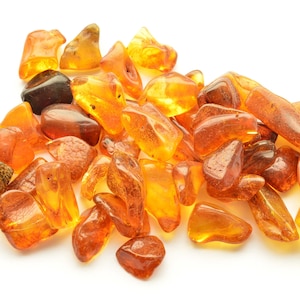 Natural Baltic Amber Stones, Style Polished Beads, 31 Grams Genuine Polished Stones, Amber Nuggets A-027