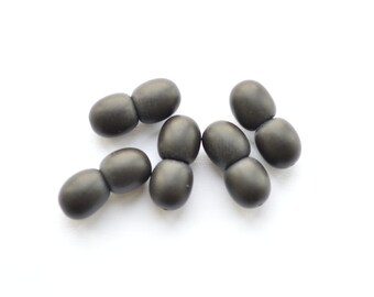 RAW Plastic Screw Clasp For Baltic Jewelry, Beaded Jewelry Supplies Unpolished. Black