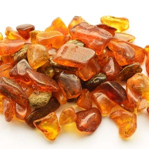 Natural Baltic Amber Stones, Style Polished Beads, 42 Grams Genuine Polished Stones, Amber Nuggets A-018