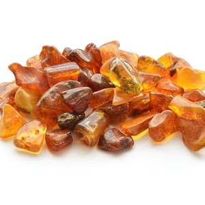 Natural Baltic Amber Stones, Style Polished Beads, 32 Grams Genuine Polished Stones, Amber Nuggets A-024